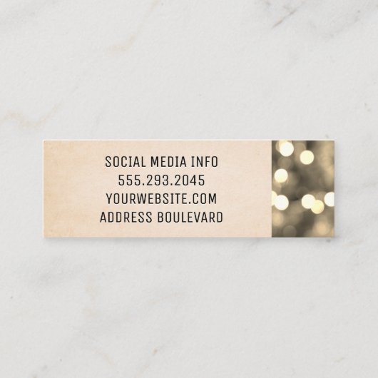 Textielachtergrond | Bokeh Mini Visitekaartje (Achterkant)