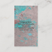 Textielachtergrond | Gereedschappen voor penseel e Visitekaartje (Achterkant)