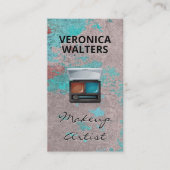 Textielachtergrond | Gereedschappen voor penseel e Visitekaartje (Voorkant)