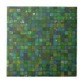 Textielachtergrond groene smaragdglans tegeltje (Voorkant)