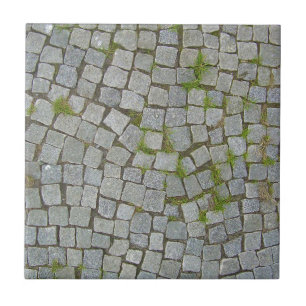 Textielachtergrond kobbelstone Road Tegeltje