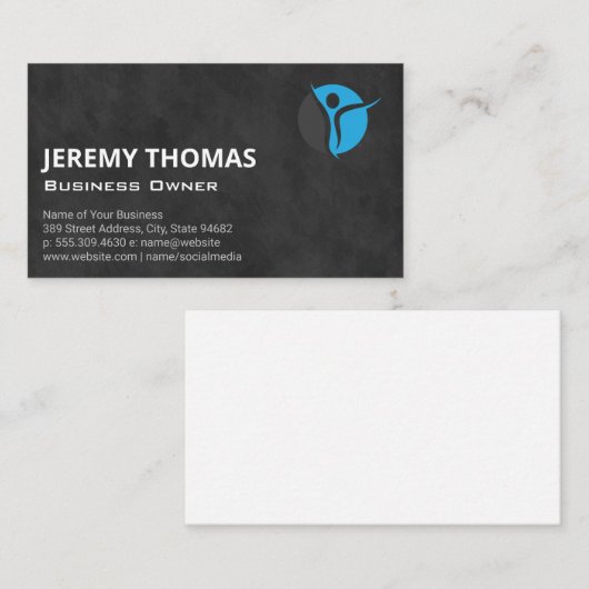 Textielachtergrond | Persoon Logo Visitekaartje (Voorkant / Achterkant)