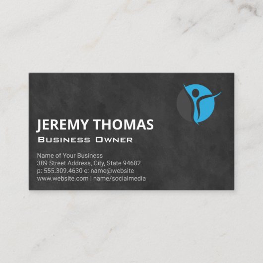 Textielachtergrond | Persoon Logo Visitekaartje (Voorkant)