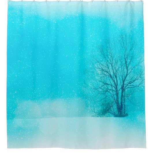 Textielachtergrondwinter Douchegordijn (Voorkant)
