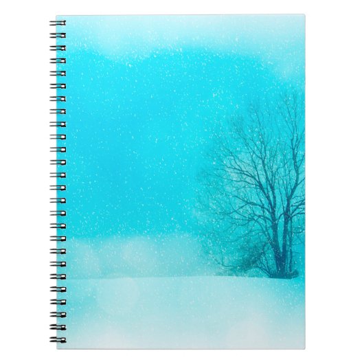 Textielachtergrondwinter Notitieboek (Voorkant)
