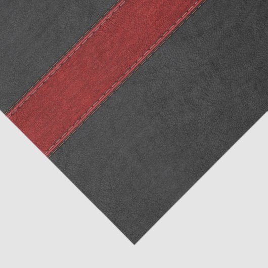 Textielafdrukken van Bourgogne en zwart leder Tissuepapier (Detail)