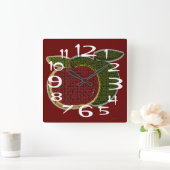 Textielappelen Vierkante Klok (Huis)