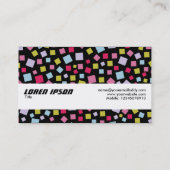 Textielband - Cascading Colors Visitekaartje (Achterkant)