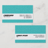 Textielband - Cyaan in reliëfdruk Visitekaartje (Voorkant / Achterkant)