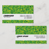 Textielband - Groene indruk Visitekaartje (Voorkant / Achterkant)