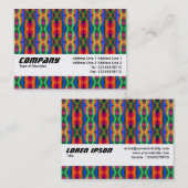 Textielband - Inter-Galactisch Tartan Visitekaartje (Voorkant / Achterkant)