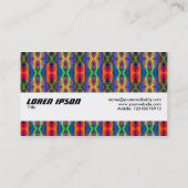 Textielband - Inter-Galactisch Tartan Visitekaartje (Achterkant)