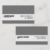 Textielband - Mid Grey Embossed Textuur Visitekaartje (Voorkant / Achterkant)