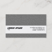 Textielband - Mid Grey Embossed Textuur Visitekaartje (Achterkant)