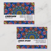 Textielband - overvloedige vruchten visitekaartje (Voorkant / Achterkant)