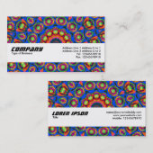 Textielband - overvloedige vruchten visitekaartje (Voorkant / Achterkant)