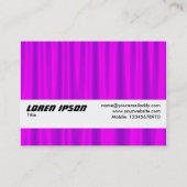 Textielband - Paarse satin Visitekaartje (Achterkant)