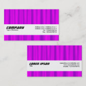 Textielband - Paarse satin Visitekaartje (Voorkant / Achterkant)