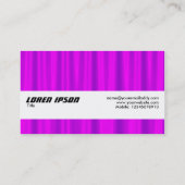 Textielband - Paarse satin Visitekaartje (Achterkant)