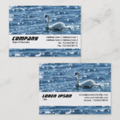 Textielband - Swan Visitekaartje (Voorkant / Achterkant)