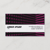 Textielband - toon-hoek - warm roze visitekaartje (Achterkant)