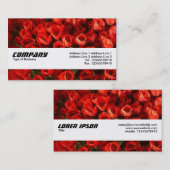 Textielband - Tulpen Visitekaartje (Voorkant / Achterkant)