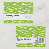 Textielband V2 - Abstracte bladeren - Martian Grn Visitekaartje (Voorkant / Achterkant)