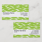 Textielband V2 - Abstracte bladeren - Martian Grn Visitekaartje (Voorkant / Achterkant)