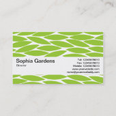 Textielband V2 - Abstracte bladeren - Martian Grn Visitekaartje (Achterkant)