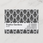 Textielband V2 - Damaspatroon Visitekaartje (Achterkant)