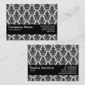 Textielband V2 - Damaspatroon Visitekaartje (Voorkant / Achterkant)