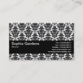 Textielband V2 - Damaspatroon Visitekaartje (Achterkant)