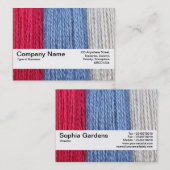 Textielband V2 - Donkere thread Visitekaartje (Voorkant / Achterkant)