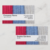 Textielband V2 - Donkere thread Visitekaartje (Voorkant / Achterkant)