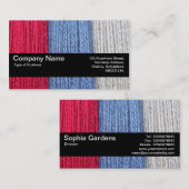 Textielband V2 - Donkere thread Visitekaartje (Voorkant / Achterkant)