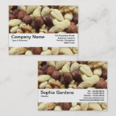 Textielband V2 - Gemengde noten Visitekaartje (Voorkant / Achterkant)