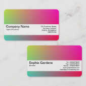 Textielband V2 — helling Y,M,B,R, Visitekaartje (Voorkant / Achterkant)