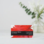 Textielband V2 - Japans leder Visitekaartje (Staand voorkant)