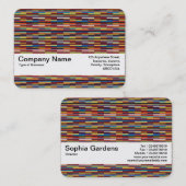 Textielband V2 — kleurrijke strepen Visitekaartje (Voorkant / Achterkant)