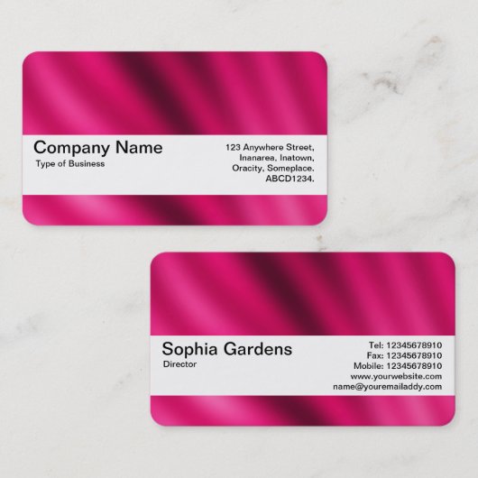 Textielband V2 - Krimgradiënt Visitekaartje (Voorkant / Achterkant)