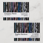 Textielband V2 - minerale strepen Visitekaartje (Voorkant / Achterkant)