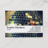 Textielband V2 - Mirror Ball Visitekaartje (Achterkant)