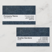 Textielband V2 - Oude blauwe jans Visitekaartje (Voorkant / Achterkant)