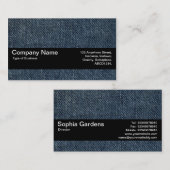 Textielband V2 - Oude blauwe jans Visitekaartje (Voorkant / Achterkant)