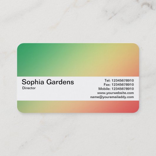 Textielband V2 — Verloopgradiënt Grn, Yellw, Red Visitekaartje (Achterkant)