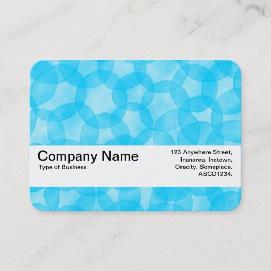 Textielband V2 - Waterverf spots - Sky Blue Visitekaartje (Voorkant)