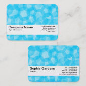 Textielband V2 - Waterverf spots - Sky Blue Visitekaartje (Voorkant / Achterkant)