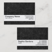 Textielband V2 - zwart denim Visitekaartje (Voorkant / Achterkant)