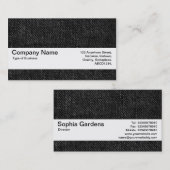 Textielband V2 - zwart denim Visitekaartje (Voorkant / Achterkant)