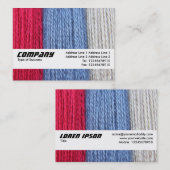 Textielband - verdonkerende thread visitekaartje (Voorkant / Achterkant)